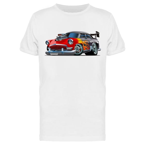 Cartoon Retro Hot Rod T-Shirt Men -Image by Shutterstock, Male x-Large