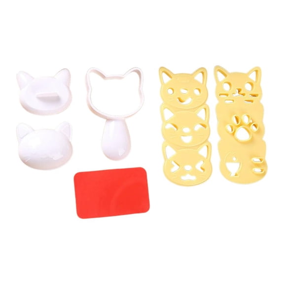 Cartoon Rice Ball Mold Set, 5 Adorable Character Shapes for Fun Lunches, Perfect for Kids' Bento Boxes and Family Meals