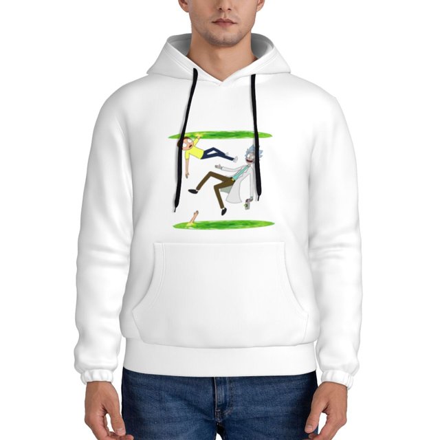 Cartoon Rick And Morty Men'S Adult Hooded Sweater, Fashion Pullover