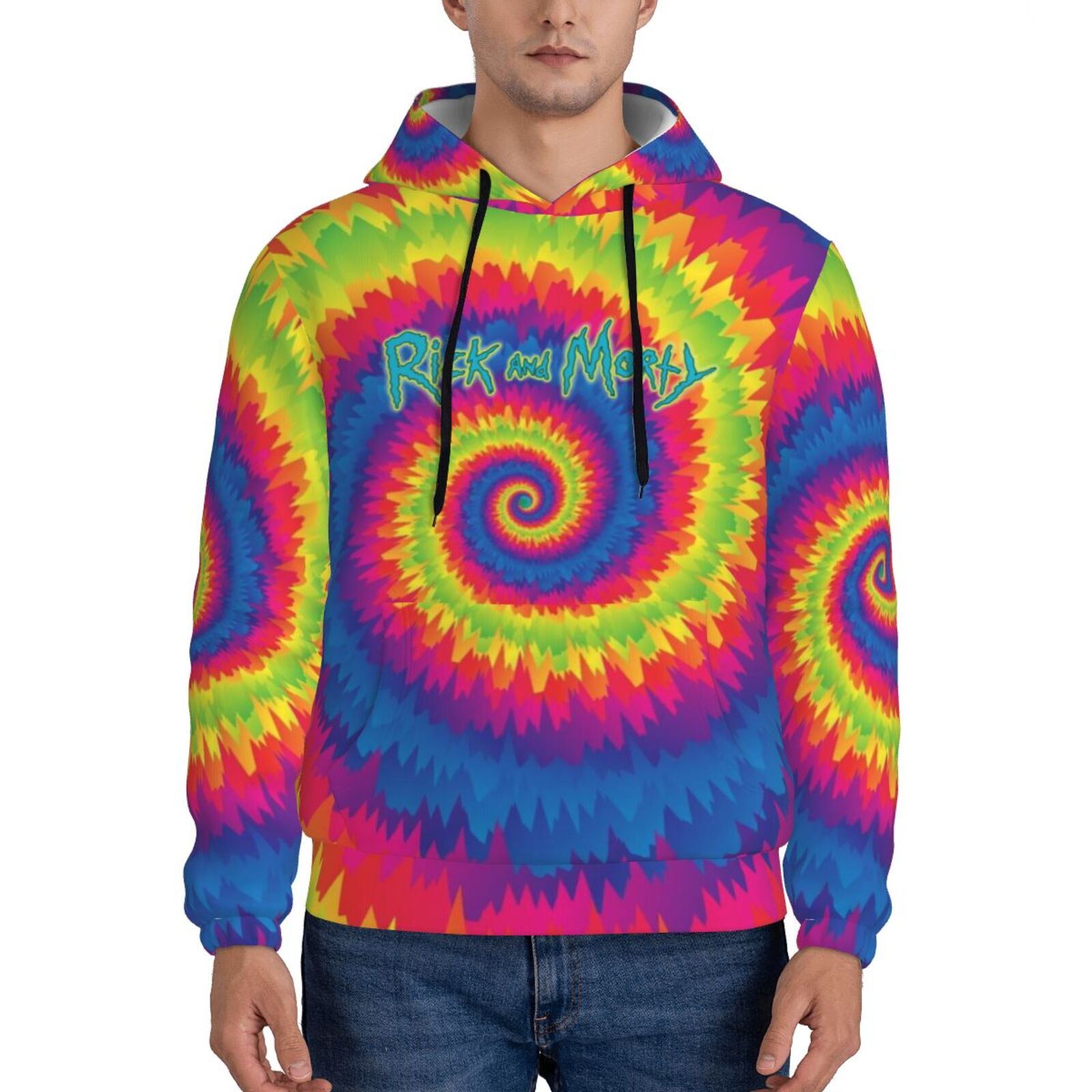 Cartoon Rick And Morty Men'S Adult Hooded Sweater, Fashion Pullover