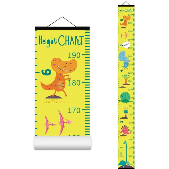 Cartoon Robot Animal Growth Charts for Kids Colorful Planet Giraffe Bee Sunflower Height Measurements Rulers for Children Bedroom Decor