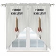 thumbnail image 1 of Cartoon Rockets Swag Valances for Windows, Kitchen Window Curtains Over Sink, Letters It's Monday We Have Lift-off Window Treatment Curtains for Living Room/Bedroom Curtains 2 Panel Sets 36"x45", 1 of 8