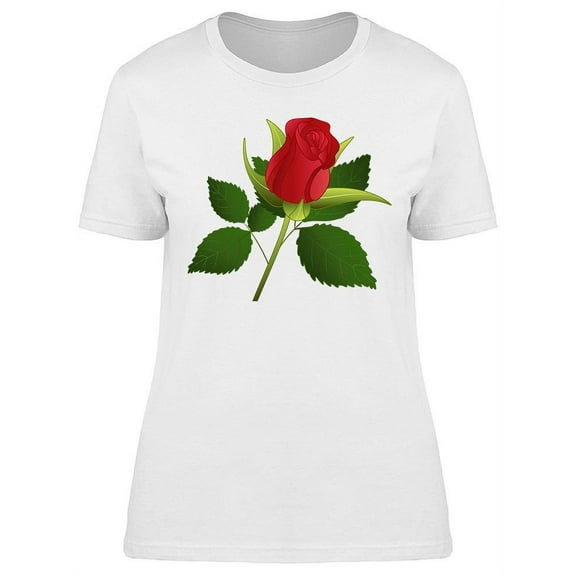 Cartoon Rose T-Shirt Women -Image by Shutterstock, Female Large