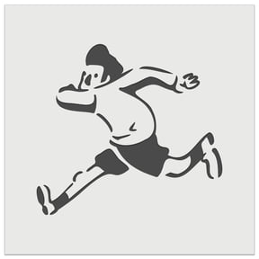 Cartoon Running Man Exercise DIY Cookie Wall Craft Stencil - 3.5 Inch