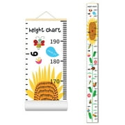 Cartoon Safari Jungle Height Chart for Kid Cute Animal Robot Sunflower Growth Chart Height Measurements Ruler for Wall Nursery Decor