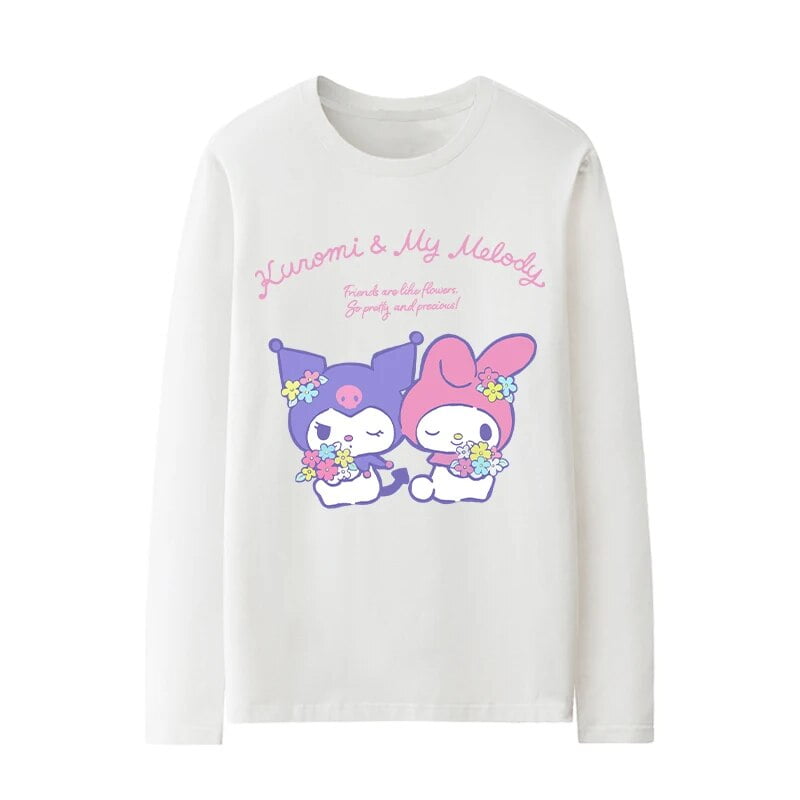 Cartoon Sanrio Colong Sleeve Tshirt Female Pudding Dog Kulomi Yugui