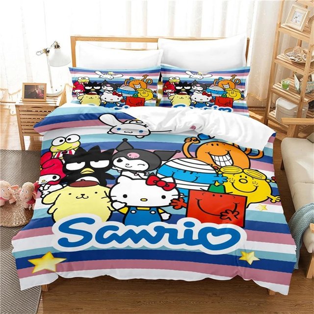 Cartoon Sanrio Duvet Cover Hello Kitty Cinnamoroll Kuromi Children‘s
