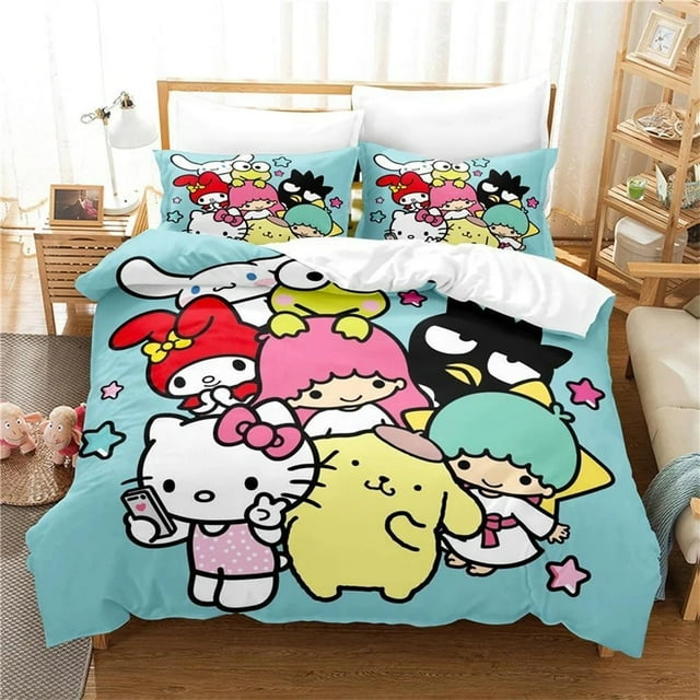 Cartoon Sanrio Duvet Cover Hello Kitty Cinnamoroll Kuromi Children‘s