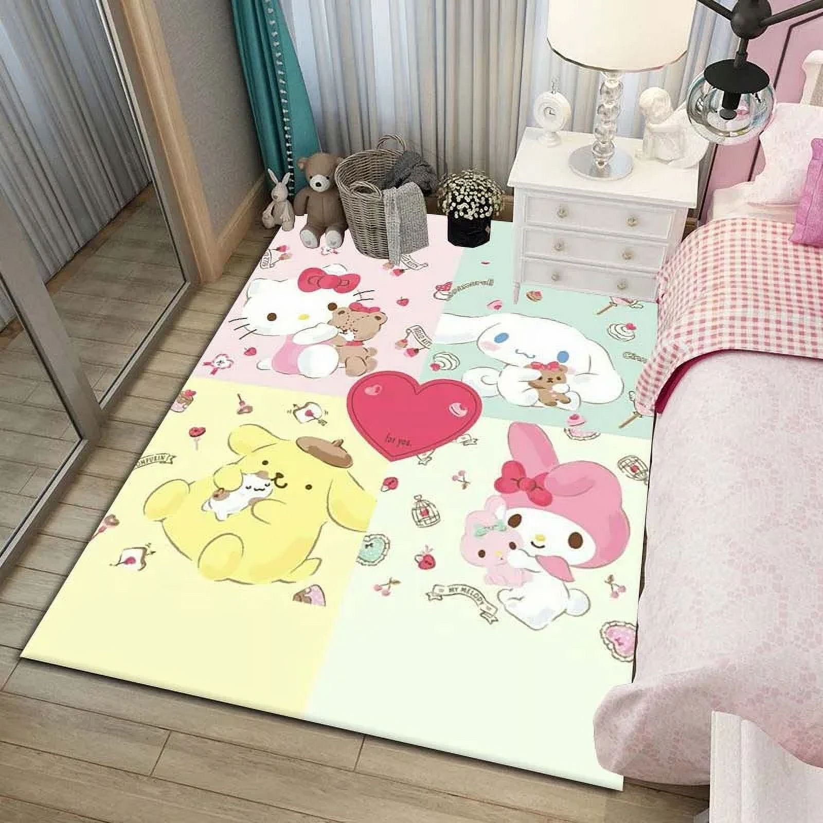 Cartoon Sanrio Family Pattern Area Rug,Carpet Rug for Living Room ...