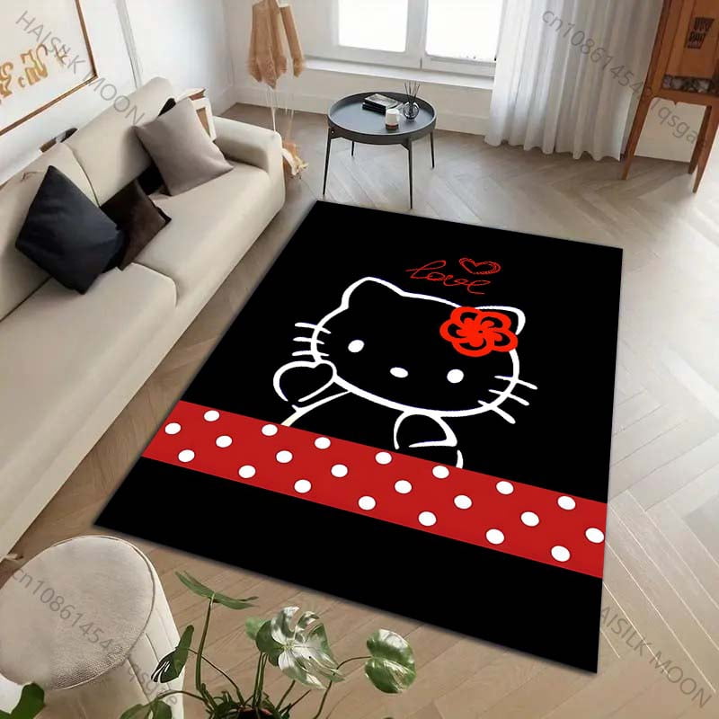 Cartoon Sanrio Hello Kitty Print Carpet for Living Room Bedroom Room ...