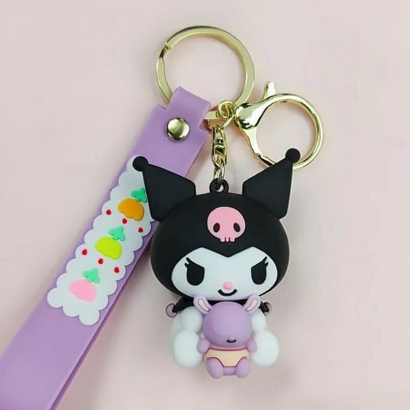 Cartoon Sanrio Keychain Pochacco Hello Kitty My Melody Kawaii Lover Doll Backpack Ornaments Pendant Key Ring Gifts for Friends