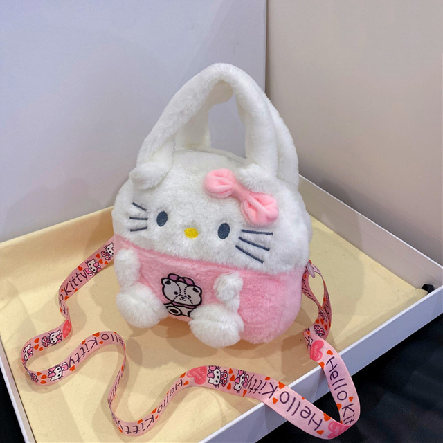Cartoon Sanrio New Plush Toy Grab Machine Doll Bag Strawberry Bear