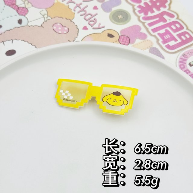 Cartoon Sanrio eyes hairpin cute acrylic duckbill clip forehead broken