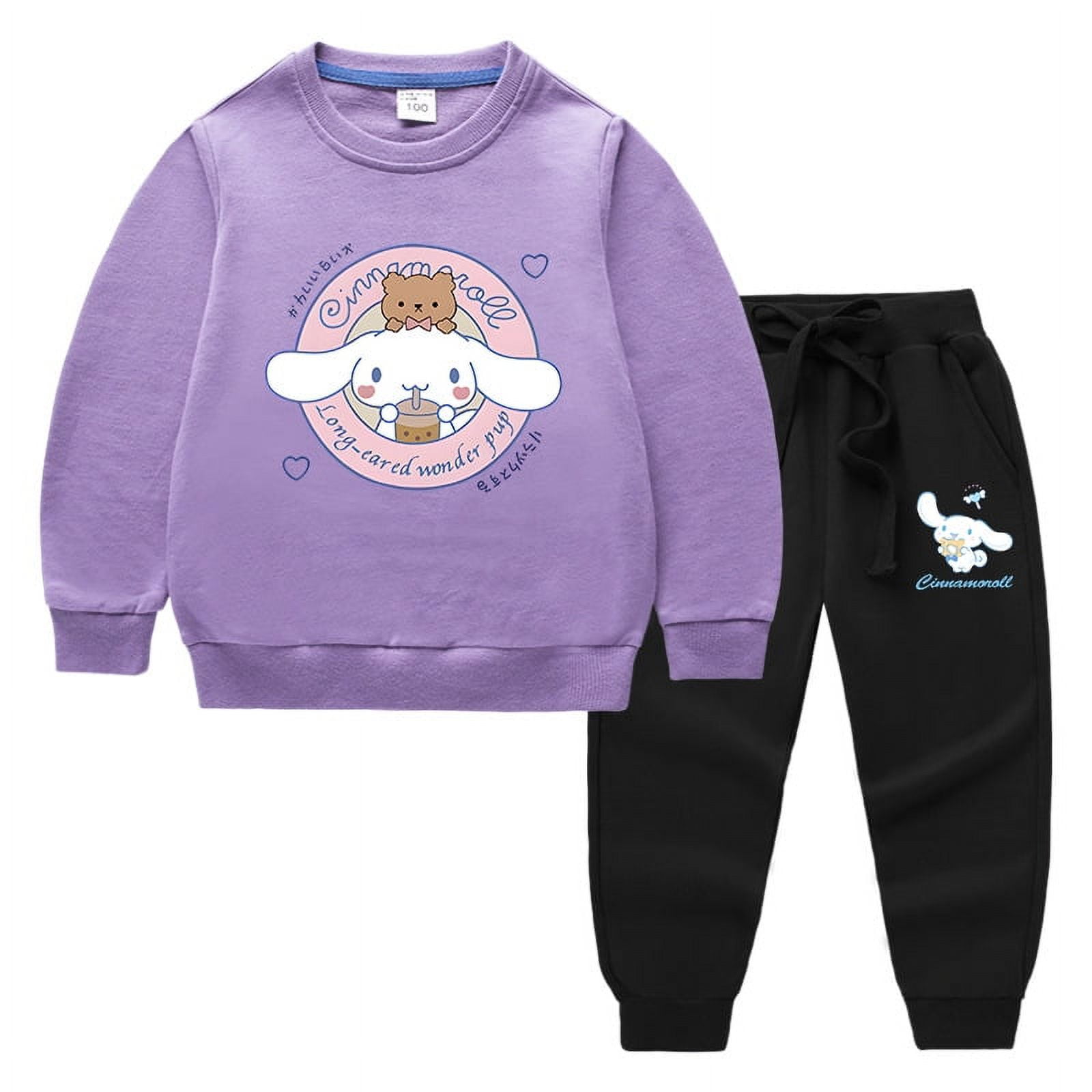 Cartoon Sanrios Cinnamoroll Children Spring Autumn Sweatshirts Sports