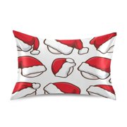 Cartoon Santa Hat Luxury Silky Soft Pillowcase Standard Size Wrinkle Resistant Envelope Closure 20x26in
