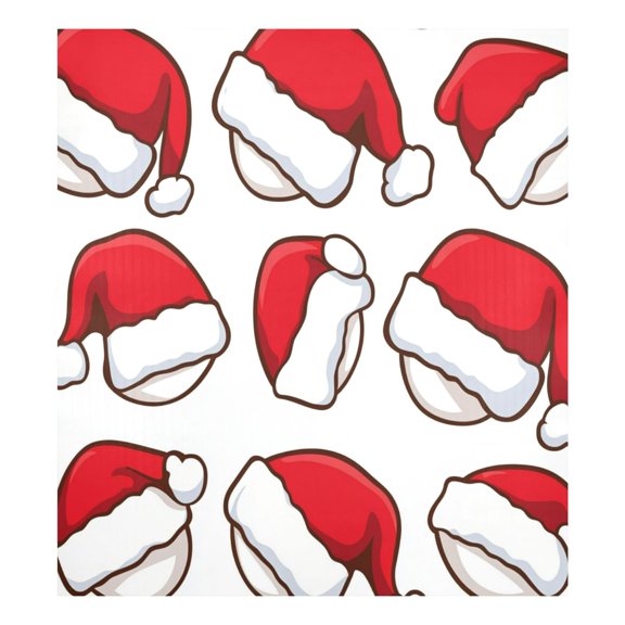 Cartoon Santa Hat Magnetic Dishwasher Decal 23''x26'' Easy to Clean Single Sided Print