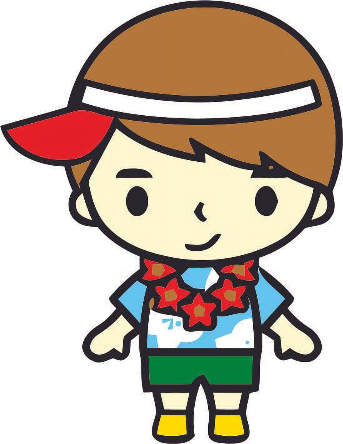 Cartoon School Boy Student Boy Scout Look Design School Wall Decals for