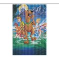 thumbnail image 1 of Cartoon Scooby Doo Shower Curtain Waterproof Polyester Fabric Bathroom Curtain Decorative Set with 12 Hooks, 1 of 7