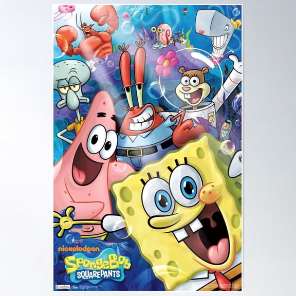 Cartoon Sea ​​Animal Poster Wall Art, Modern Wall Decor For Living Room Bedroom, 24x36 UNFRAMED