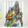 thumbnail image 1 of Cartoon Sea Turtle Black Out Curtains 72 Inch Length Curtains for Sliding Glass Doors Bedroom Living Room 2 Pack, 1 of 6