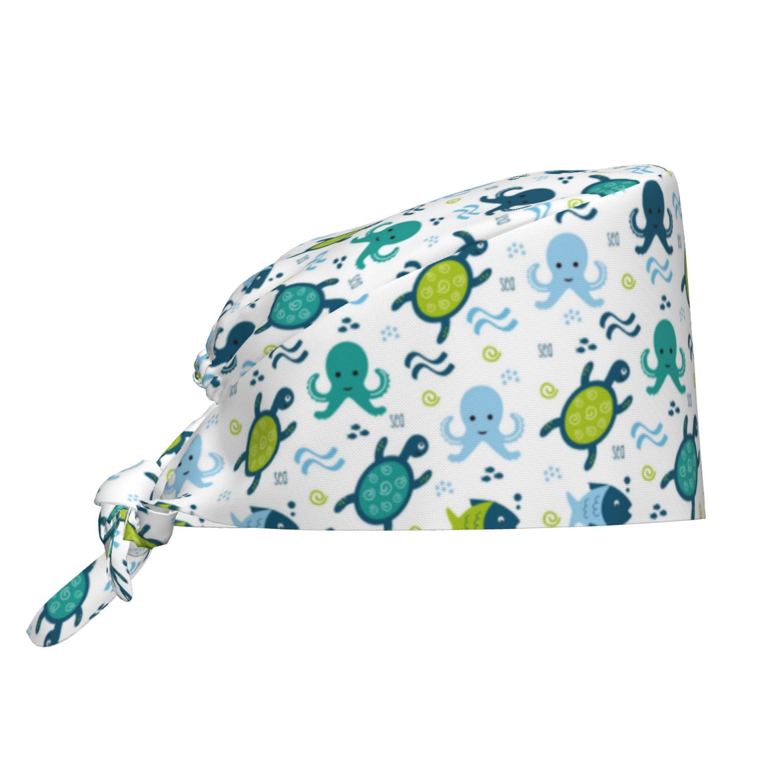 6 PCS Lined Scrub Caps Women Nurse Surgical Hats With