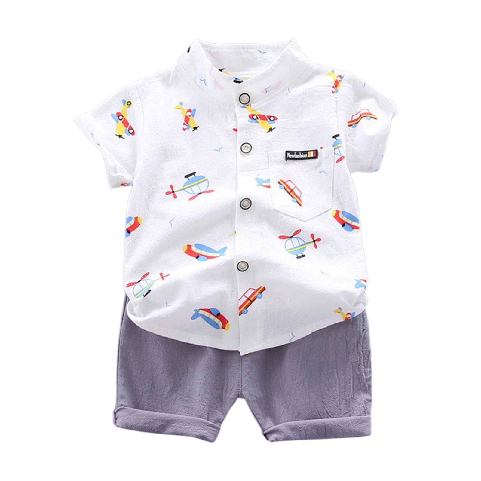 Cartoon Set Tops+Shorts Casual Boys Baby Outfit T Shirt Boys Outfits