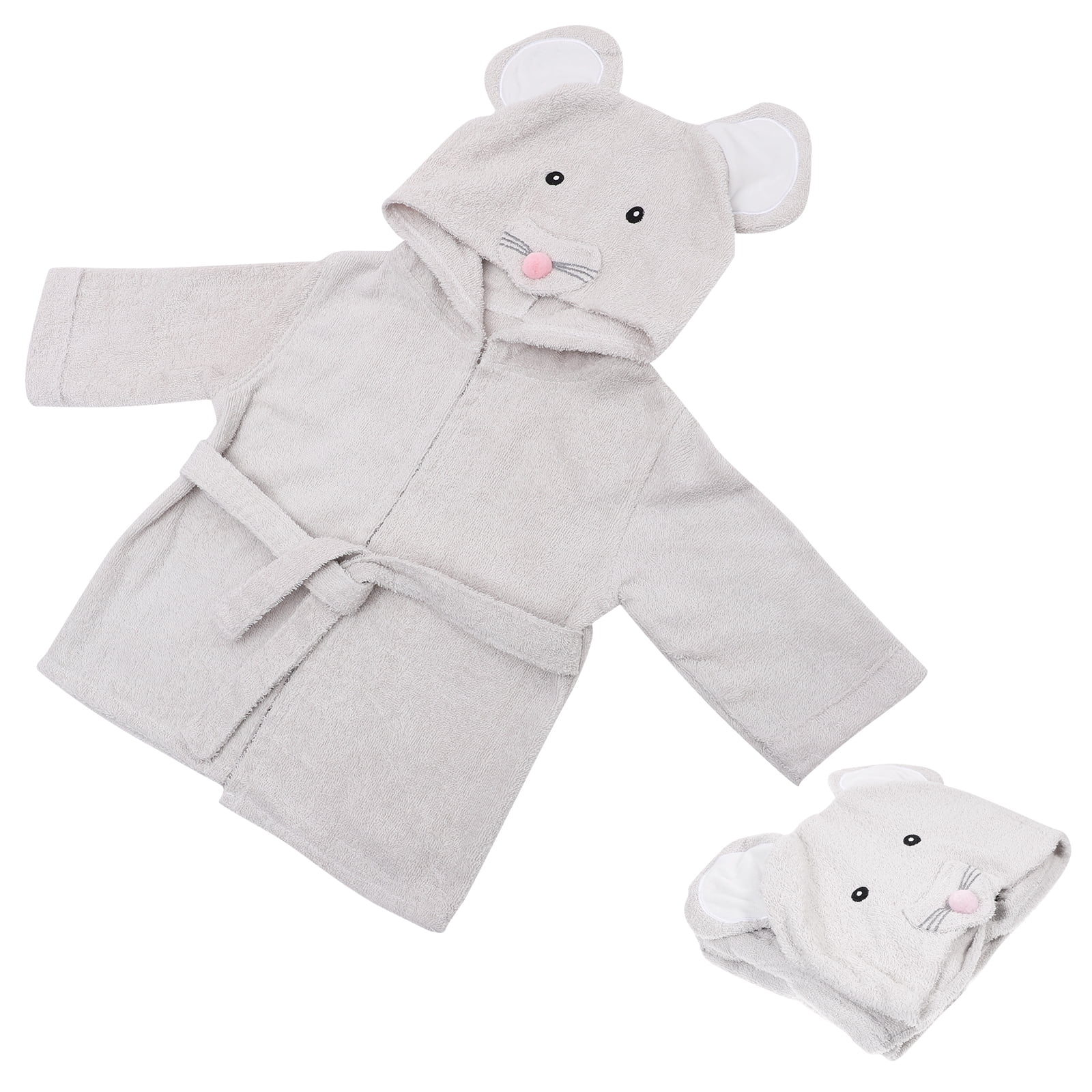 Cartoon Shape Bathrobe Baby Hooded Long Robes Girl Girls Infant 0-6 ...