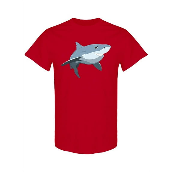 Cartoon Shark Design T-Shirt Men -Image by Shutterstock, Male Large