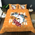 thumbnail image 1 of Cartoon Shark Duvet Cover, Cute Shark with Rose Bedding Set for Kids Boys Girls,Summer Surfing Theme Duvet Cover Set,3 PCS,1 Quilt Cover and 2 Pillowcases,Perfect for Kids Room, 1 of 4