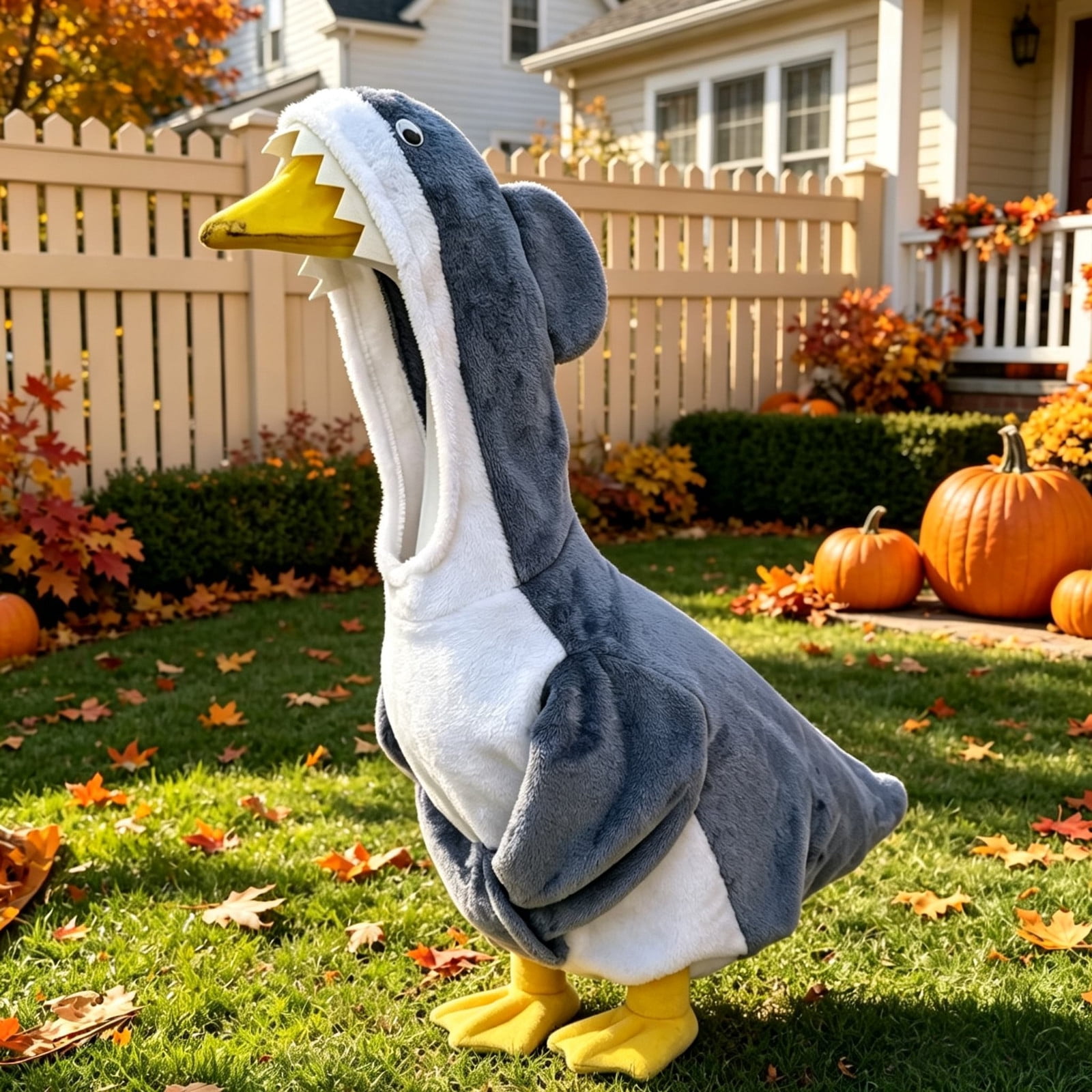 Cd Outside Fun Cartoon Shark Jumpsuit Porch Goose Outfit, Fun Animal Themed Costume ...