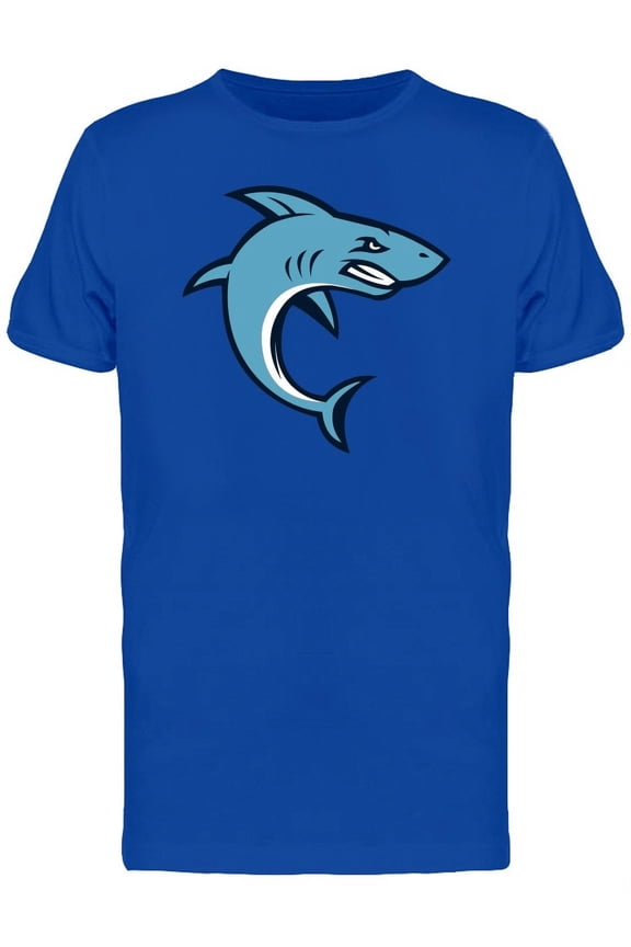 Cartoon Shark Mascot T-Shirt Men -Image by Shutterstock, Male Medium