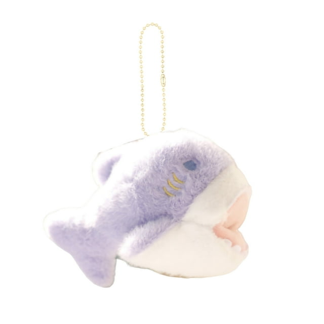 Cartoon Shark Plush Key Pendant Hanging Ornament, Stuffed Sea Animal