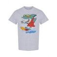 thumbnail image 1 of Cartoon Shark Surfing T-Shirt Men -Image by Shutterstock, Male x-Large, 1 of 2