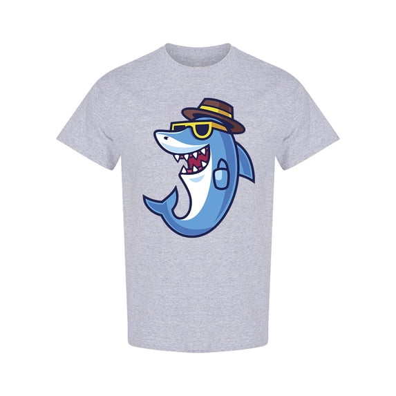 Cartoon Shark T-Shirt Men -Image by Shutterstock, Male XX-Large