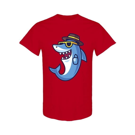 Cartoon Shark T-Shirt Men -Image by Shutterstock, Male XX-Large
