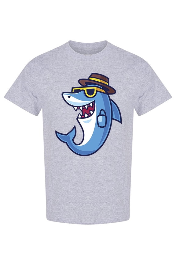 Cartoon Shark T-Shirt Men -Image by Shutterstock, Male x-Large