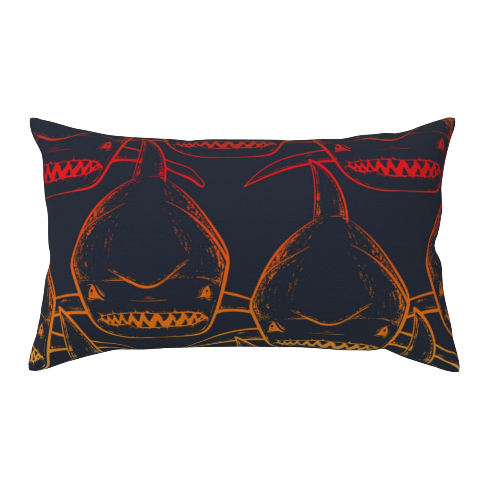 Cartoon Sharks Pillow Covers, King Size Pillow Cases with Envelope