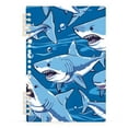 thumbnail image 1 of Cartoon Sharks Spiral Journal Notebook College Ruled Notebook 8.3" x 5.7" A5 Lined Thick Paper Page, 1 of 6