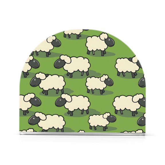 Cartoon Sheep Napkin Holder Acrylic Napkin Dispenser Clear Modern Tabletop for Kitchen Counter