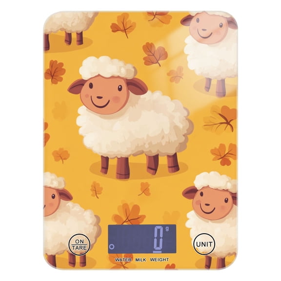 Cartoon Sheeps Food Scale Digital Kitchen Scale Waterproof Grams Ounces lbs for Weight Loss