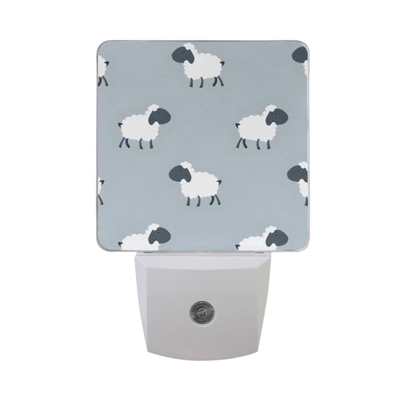Cartoon Sheeps LED Night Light with Smart Sensor Plug Into Wall Dusk to Dawn 2 packs