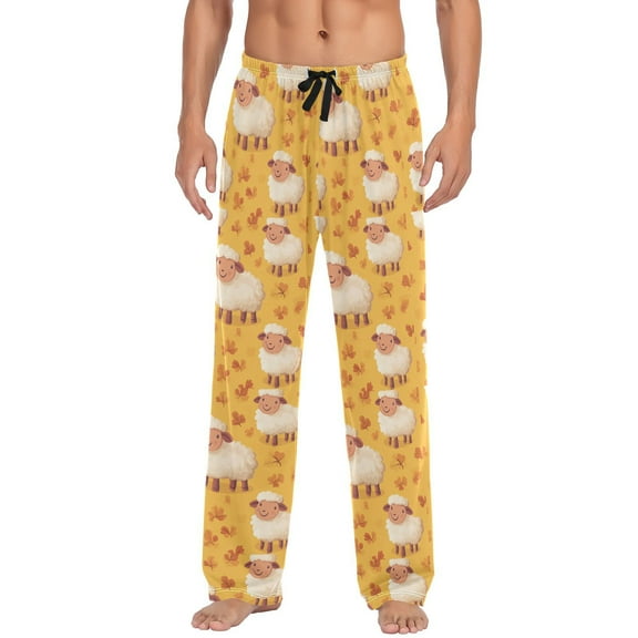 Cartoon Sheeps Men's Pajama Pants with Pocket Lounge Pants Pajama Sleep Pant Pj Comfortable