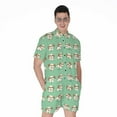 thumbnail image 1 of Cartoon Shih Tzu Pattern Short Sleeve Men'S Rompers, Cartoon Film Cute Funny Casual Summer Jumpsuits Outfit, 1 of 4