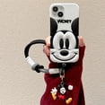 thumbnail image 1 of Cartoon Silicone 3D Mickey Phone Case for iPhone 16 Pro Max 15 Plus 14 13 Pro 12 11 Anti-fall Protective Cover, 1 of 5
