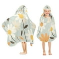 thumbnail image 1 of Cartoon Simple Daisies Toddler Hooded Beach Towel 24" x 50" Kids Bath Towels Soft Quick Dry for Swim Pool Boys Girls, 1 of 7