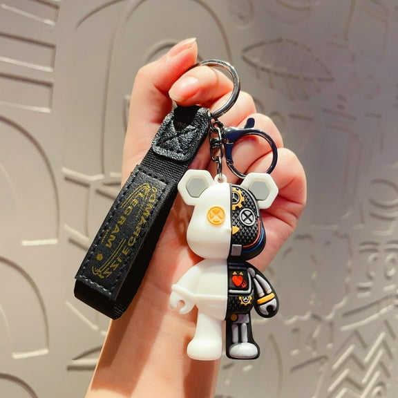 Cartoon Simple Mechanical Bear Cute Niche Doll Keychain Chain Bag Personalized Small Pendant Accessories KeychainDecorativeGifts