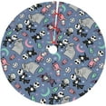 thumbnail image 1 of Cartoon Skull and His Friends Christmas Tree Skirt 36" Decor Mat for Thanksgiving Halloween Xmas New Year Holiday Party Home Holiday Occasion Decorations, 1 of 6