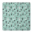 thumbnail image 1 of Cartoon Skull Pattern Square Fitted Tablecloth with Elastic Edge,Square Table Cover,Washable Elastic Table Cover for Home Kitchen Party Decor 34"x34", 1 of 6