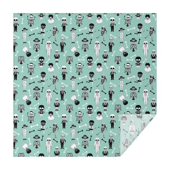 Cartoon Skull Pattern Square Tablecloth,Waterproof Square Table Cover,Wipeable Spillproof Washable Table Cover for Home Kitchen Party Decor 42"X42"(107x107cm)