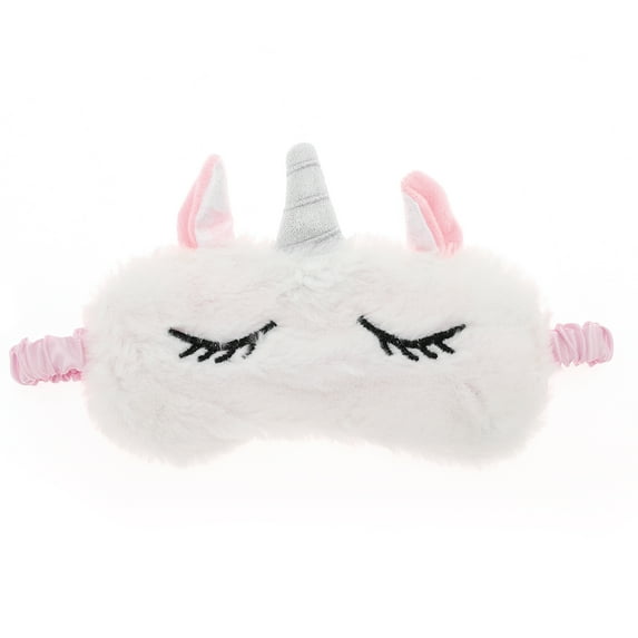 Unique Bargains 1 Pc Cartoon Sleep Mask Soft Eye Shade Cover for Rest 7.48"x5.51" White